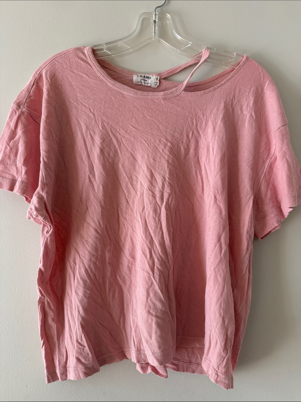 Frame Denim Light Pink Relaxed Short-Sleeve Tee